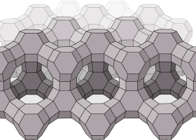 Représentation de la structure moléculaire 3D d'une zéolithe © Den Bazin (medillus.com) pour le CNRS Alsace © Den Bazin (medillus.com) pour le CNRS Alsace