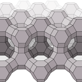 Représentation de la structure moléculaire 3D d'une zéolithe © Den Bazin (medillus.com) pour le CNRS Alsace © Den Bazin (medillus.com) pour le CNRS Alsace